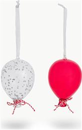 ΧΡΙΣΤΟΥΓΕΝΝΙΑΤΙΚΗ ΓΥΑΛΙΝΗ ΜΠΑΛΑ ''BALLOON'' - 006804341 ΚΟΚΚΙΝΟ COINCASA