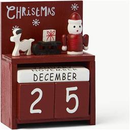 ΧΡΙΣΤΟΥΓΕΝΝΙΑΤΙΚΟ ΔΙΑΚΟΣΜΗΤΙΚΟ ΞΥΛΙΝΟ ΗΜΕΡΟΛΟΓΙΟ - 006804079 ΜΠΟΡΝΤΟ COINCASA