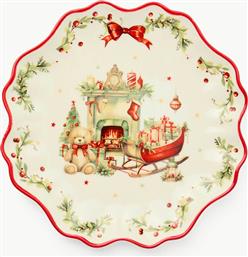 ΧΡΙΣΤΟΥΓΕΝΝΙΑΤΙΚΟ ΠΟΡΣΕΛΑΝΙΝΟ ΠΙΑΤΟ ΜΕ CHRISTMAS ΛΕΠΤΟΜΕΡΕΙΕΣ 16 CM - 006803369 ΛΕΥΚΟ COINCASA