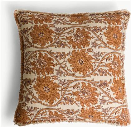 ΔΙΑΚΟΣΜΗΤΙΚΟ ΜΑΞΙΛΑΡΙ ΜΕ FLORAL PRINT 50 X 50 CM - 007493289 ΠΟΡΤΟΚΑΛΙ COINCASA