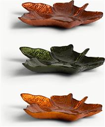 ΓΥΑΛΙΝΗ ΠΙΑΤΕΛΑ ΣΕ ΣΧΗΜΑ ΦΥΛΛΟΥ 29 CM - 007499875 ΠΟΛΥΧΡΩΜΟ COINCASA