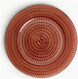 ΓΥΑΛΙΝΟ ΠΙΑΤΟ ΦΑΓΗΤΟΥ ΜΕ ALLURE MOTIF 33 CM - 007499877 ΠΟΡΤΟΚΑΛΙ COINCASA