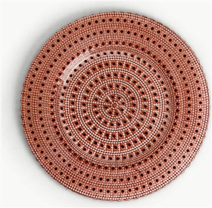 ΓΥΑΛΙΝΟ ΠΙΑΤΟ ΦΡΟΥΤΟΥ ΜΕ ALLURE MOTIF 21,5 CM - 007499876 ΠΟΡΤΟΚΑΛΙ COINCASA