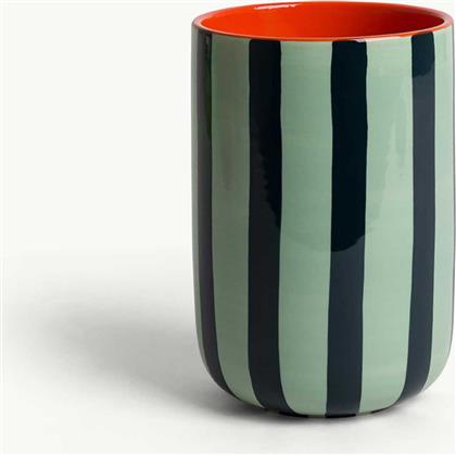 ΚΕΡΑΜΙΚΗ ΘΗΚΗ ΓΙΑ ΣΚΕΥΗ ΜΕ ΡΙΓΕ ΣΧΕΔΙΟ 17 CM - 007469575 ΜΠΛΕ ΣΚΟΥΡΟ COINCASA