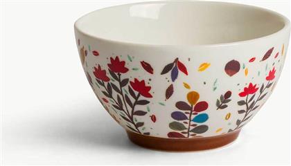 ΚΕΡΑΜΙΚΟ ΜΠΟΛ ΜΕ LEAF PATTERN 12 CM - 007499981 ΛΕΥΚΟ COINCASA