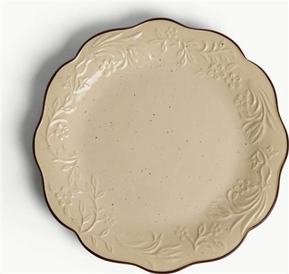 ΚΕΡΑΜΙΚΟ ΠΙΑΤΟ ΦΑΓΗΤΟΥ ΜΕ ΚΑΦΕ ΤΕΛΕΙΩΜΑ STONEWARE 27 CM - 007499888 ΜΠΕΖ COINCASA