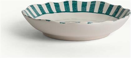 ΚΕΡΑΜΙΚΟ ΠΙΑΤΟ ΣΟΥΠΑΣ ΜΕ ΡΙΓΕ ΣΧΕΔΙΟ 22 CM - 007477402 ΜΠΛΕ COINCASA