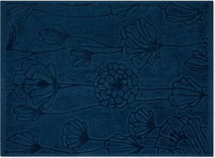 ΠΕΤΣΕΤΑ ΧΕΡΙΩΝ ΜΟΝΟΧΡΩΜΗ ΒΑΜΒΑΚΕΡΗ ΜΕ FLORAL PATTERN 55 X 40 CM - 007376345 ΣΚΟΥΡΟ ΜΠΛΕ COINCASA