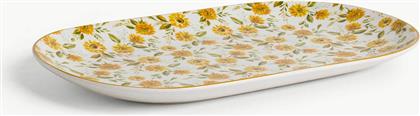 ΠΟΡΣΕΛΑΝΙΝΗ ΠΙΑΤΕΛΑ ΦΡΟΥΤΩΝ ΜΕ FLORAL PRINT 23 X 37 CM - 007467379 ΛΕΥΚΟ COINCASA