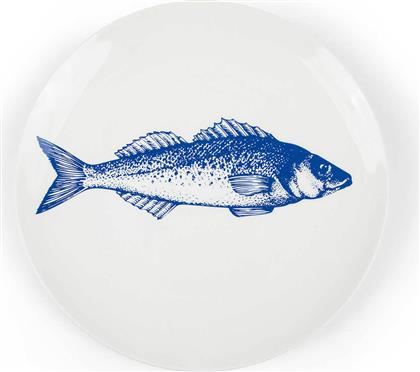 ΠΟΡΣΕΛΑΝΙΝΟ ΠΙΑΤΟ ΣΕΡΒΙΡΙΣΜΑΤΟΣ ΜΕ FISH MOTIF 30,5 CM - 007358419 ΛΕΥΚΟ COINCASA