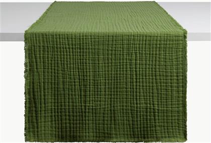 ΡΑΝΕΡ ΑΠΟ ΚΑΘΑΡΗ ΒΑΜΒΑΚΕΡΗ ΜΟΥΣΕΛΙΝΑ 40 X 140 CM - 007475145 ΠΡΑΣΙΝΟ COINCASA