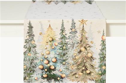 ΡΑΝΕΡ ΒΑΜΒΑΚΕΡΟ GOBELIN ΜΕ ΧΡΙΣΤΟΥΓΕΝΝΙΑΤΙΚΟ ΜΟΤΙΒΟ 47 X 140 CM - 006803123 ΠΡΑΣΙΝΟ COINCASA