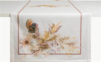ΡΑΝΕΡ ΒΑΜΒΑΚΕΡΟ ΜΕ ALL-OVER PRINT 50 X 150 CM - 007493434 ΕΚΡΟΥ COINCASA