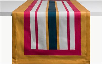 ΡΑΝΕΡ ΒΑΜΒΑΚΕΡΟ TWILL ΜΕ ΡΙΓΕ ΣΧΕΔΙΟ 45 X 140 CM - 007479048 ΠΟΛΥΧΡΩΜΟ COINCASA