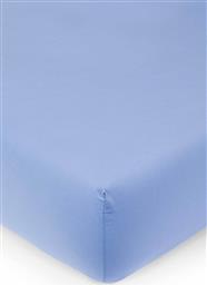 ΣΕΝΤΟΝΙ ΔΙΠΛΟ ΒΑΜΒΑΚΕΡΟ ΜΕ ΛΑΣΤΙΧΟ ΜΟΝΟΧΡΩΜΟ 200 X 160 + 30 CM ''ZEFIRO'' - 007404303 ΜΠΛΕ COINCASA