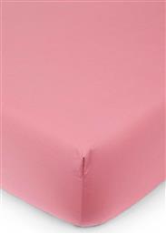 ΣΕΝΤΟΝΙ ΔΙΠΛΟ ΒΑΜΒΑΚΕΡΟ ΜΕ ΛΑΣΤΙΧΟ ΜΟΝΟΧΡΩΜΟ 200 X 160 + 30 CM ''ZEFIRO'' - 007404307 ΡΟΖ COINCASA