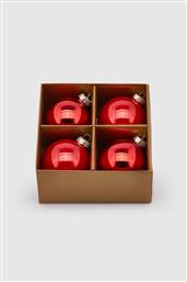 ΣΕΤ ΑΠΟ ΧΡΙΣΤΟΥΓΕΝΝΙΑΤΙΚΕΣ ΜΠΑΛΕΣ (4 ΤΕΜΑΧΙΑ) - 007457417 ΚΟΚΚΙΝΟ COINCASA