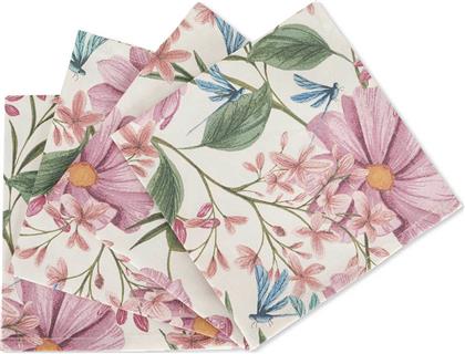 ΣΕΤ ΠΕΤΣΕΤΕΣ ΦΑΓΗΤΟΥ ΜΕ FLORAL PRINT 4 X 42 X 42 CM - 007353854 ΠΟΛΥΧΡΩΜΟ COINCASA