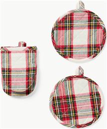 ΣΕΤ ΠΙΑΣΤΡΕΣ ΚΟΥΖΙΝΑΣ ΚΑΙ ΓΑΝΤΙ ΦΟΥΡΝΟΥ ΜΕ ΧΡΙΣΤΟΥΓΕΝΝΙΑΤΙΚΟ ΜΟΤΙΒΟ (3 ΤΕΜΑΧΙΑ) - 006802815 ΚΟΚΚΙΝΟ COINCASA