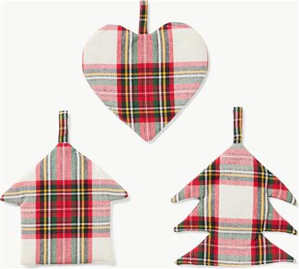 ΣΕΤ ΠΙΑΣΤΡΕΣ ΚΟΥΖΙΝΑΣ ΜΕ ΧΡΙΣΤΟΥΓΕΝΝΙΑΤΙΚΟ ΜΟΤΙΒΟ (3 ΤΕΜΑΧΙΑ) - 006802816 ΚΟΚΚΙΝΟ COINCASA