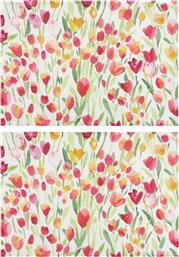 ΣΕΤ ΒΑΜΒΑΚΕΡΑ ΣΟΥΠΛΑ ΜΕ TULIP PRINT 50 X 35 CM (2 ΤΕΜΑΧΙΑ) - 007247163 COINCASA