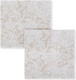 ΣΕΤ ΒΑΜΒΑΚΕΡΕΣ ΠΕΤΣΕΤΕΣ ΦΑΓΗΤΟΥ ΜΕ ΔΙΑΚΟΣΜΗΤΙΚΟ ΜΟΤΙΒΟ 45 X 45 CM (2 ΤΕΜΑΧΙΑ) - 007232334 ΥΠΟΛΕΥΚΟ COINCASA