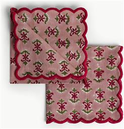 ΣΕΤ ΒΑΜΒΑΚΕΡΕΣ ΠΕΤΣΕΤΕΣ ΚΟΥΖΙΝΑΣ ΜΕ FLORAL PRINT (2 ΤΕΜΑΧΙΑ) - 007475222 ΚΟΚΚΙΝΟ COINCASA