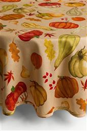 ΤΡΑΠΕΖΟΜΑΝΤΗΛΟ ΡΟΤΟΝΤΑ ΜΕ ΤΥΠΩΜΑ ΚΟΛΟΚΥΘΑΣ 180 CM ''PANAMA'' - 007493204 ΜΠΕΖ COINCASA