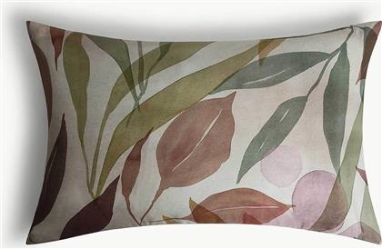 ΒΑΜΒΑΚΕΡΗ ΣΑΤΕΝ ΜΑΞΙΛΑΡΟΘΗΚΗ ΜΕ FLORAL PRINT 50 X 80 CM - 006803139 ΕΚΡΟΥ COINCASA