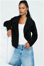 ΓΥΝΑΙΚΕΙΟ ΚΟΝΤΟ ΠΑΛΤΟ OVERSIZED - 481100012 ΜΑΥΡΟ COLCCI