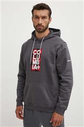 ΜΠΛΟΥΖΑ EM2179 HOODIE ΧΡΩΜΑ: ΓΚΡΙ, ΜΕ ΚΟΥΚΟΥΛΑ COLUMBIA