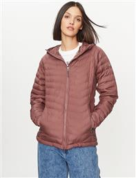 ΜΠΟΥΦΑΝ ΜΕΤΑΒΑΤΙΚΟ POWDER LITE HOODED JACKET ΡΟΖ REGULAR FIT COLUMBIA