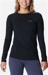 ΓΥΝΑΙΚΕΙΑ ΜΠΛΟΥΖΑ ΙΣΟΘΕΡΜΙΚΗ ΜΟΝΟΧΡΩΜΗ ΜΕ LOGO PRINT ΚΑΙ ΜΑΚΡΥ ΜΑΝΙΚΙ ''MIDWEIGHT STRETCH BASELAYER'' - AL6763011L ΜΑΥΡΟ COLUMBIA