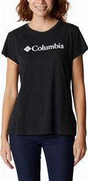 ΓΥΝΑΙΚΕΙΟ T-SHIRT ΜΟΝΟΧΡΩΜΟ ΜΕ CONTRAST LOGO PRINTS ''COLUMBIA TREK'' - 1992134014M ΜΑΥΡΟ