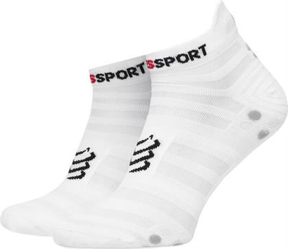 ΚΑΛΤΣΕΣ ΚΟΝΤΕΣ UNISEX PRO RACING SOCKS V4.0 ULTRALIGHT RUN LOW XU00051B ΛΕΥΚΟ COMPRESSPORT