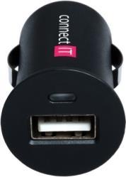CI-177 MINI USB CAR CHARGER 1A BLACK UNIVERSAL CONNECT IT από το e-SHOP