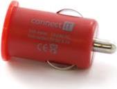 CI-586 USB CAR CHARGER 2.1A COLOUR LINE RED UNIVERSAL CONNECT IT από το e-SHOP