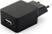 CI-593 USB WALL CHARGER 1A COLOUR LINE BLACK UNIVERSAL CONNECT IT
