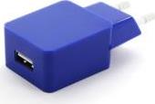 CI-597 USB WALL CHARGER 1A COLOUR LINE BLUE UNIVERSAL CONNECT IT