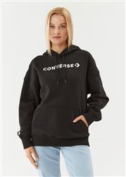 ΜΠΛΟΥΖΑ WORDMARK FLEECE HOODIE EMB 10025690-A06 ΜΑΥΡΟ REGULAR FIT CONVERSE