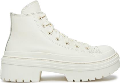 ΜΠΟΤΙΝΙΑ CHUCK TAYLOR ALL STAR LUGGED HEEL LEATHER PLATFORM A10370C ΛΕΥΚΟ CONVERSE