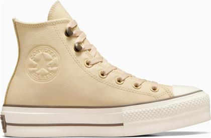 CHUCK TAYOR ALL STAR LIFT PLATFORM LEATHER A11158C ΕΚΡΟΥ CONVERSE