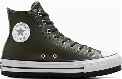 ΔΕΡΜΑΤΙΝΑ ΕΛΑΦΡΙΑ ΠΑΠΟΥΤΣΙΑ CHUCK TAYLOR ALL STAR CITY TREK ΧΡΩΜΑ: ΠΡΑΣΙΝΟ, A09489C CONVERSE