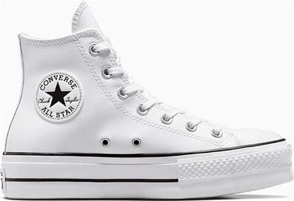 ΔΕΡΜΑΤΙΝΑ ΕΛΑΦΡΙΑ ΠΑΠΟΥΤΣΙΑ CHUCK TAYLOR ALL STAR LIFT ΧΡΩΜΑ: ΑΣΠΡΟ 561676C CONVERSE