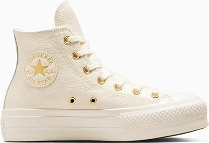 ΔΕΡΜΑΤΙΝΑ ΕΛΑΦΡΙΑ ΠΑΠΟΥΤΣΙΑ CHUCK TAYLOR ALL STAR LIFT ΧΡΩΜΑ: ΑΣΠΡΟ, A12764C CONVERSE