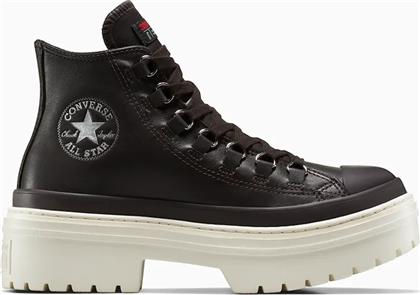 ΔΕΡΜΑΤΙΝΑ ΕΛΑΦΡΙΑ ΠΑΠΟΥΤΣΙΑ CHUCK TAYLOR ALL STAR LUGGED HEEL CC ΧΡΩΜΑ: ΚΑΦΕ, A12982C CONVERSE