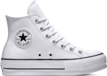 ΓΥΝΑΙΚΕΙΑ ΔΕΡΜΑΤΙΝΑ CHUNKY SNEAKERS ΜΠΟΤΑΚΙ ''CHUCK TAYLOR ALL STAR LIFT'' - 561676C ΛΕΥΚΟ CONVERSE