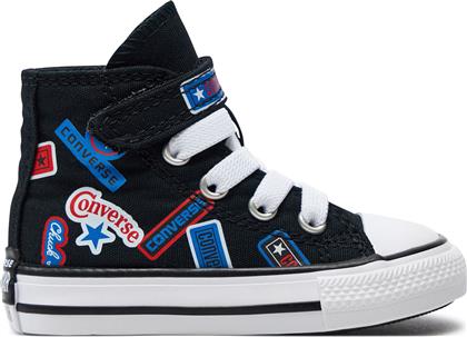 SNEAKERS CHUCK TAYLOR ALL STAR EASY ON STICKERS A06357C BLACK/FEVER DREAM/BLUE SLUSHY CONVERSE