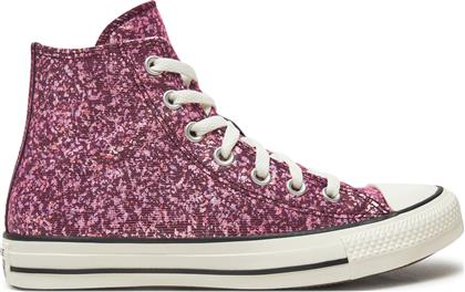 SNEAKERS CHUCK TAYLOR ALL STAR GLITTER HI A11137C ΡΟΖ CONVERSE