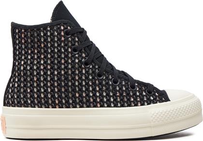 SNEAKERS CHUCK TAYLOR ALL STAR LIFT PLATFORM CROCHET A09829C ΜΑΥΡΟ CONVERSE